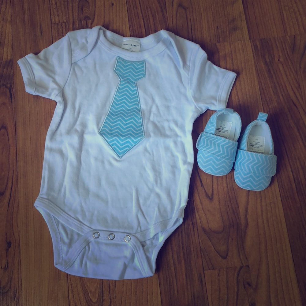 Little boy shirt and matching shoes